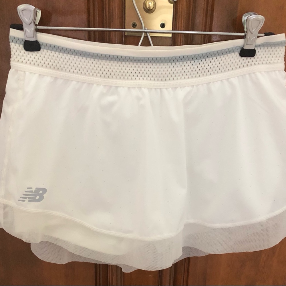 New Balance White Tennis Skirt